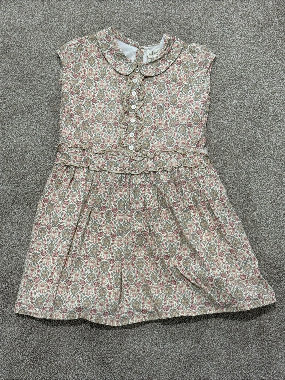 Olive Juice Girls’ Vintage Floral Cotton Dress, Size 6Y